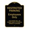 Signmission Designer Series-Restricted Parking Employees Violators Will Be Towed V, 24" x 18", BG-1824-9893 A-DES-BG-1824-9893 - alternate 1